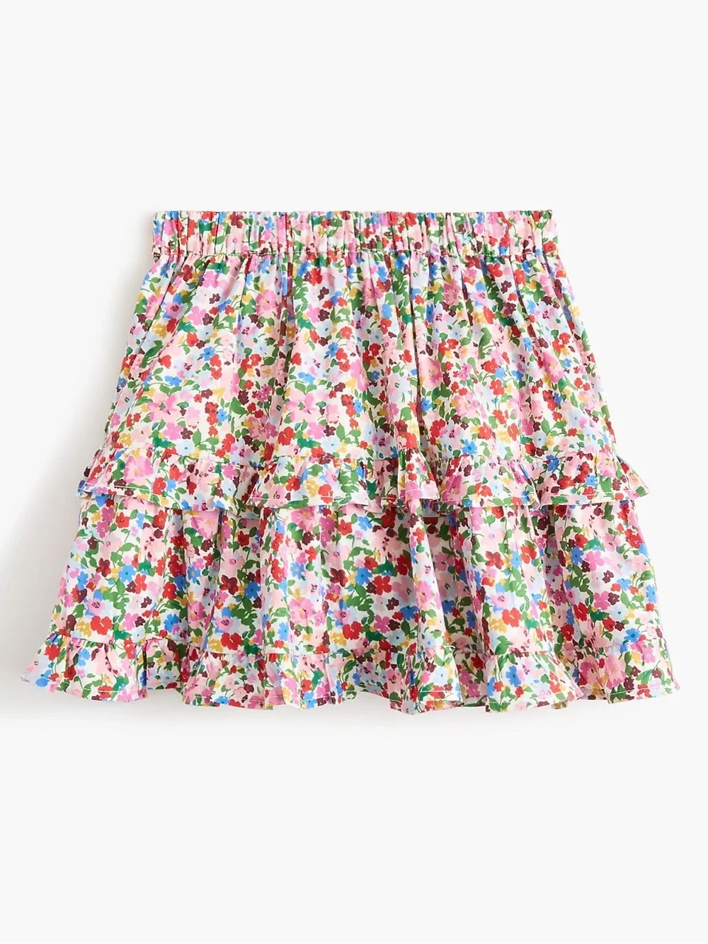 Crewcuts Pink Red Green Blue Yellow Floral Pleated Skirt. SIZE 10